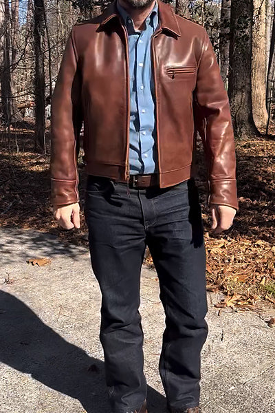 Leather Jacket With Zip Pockets
