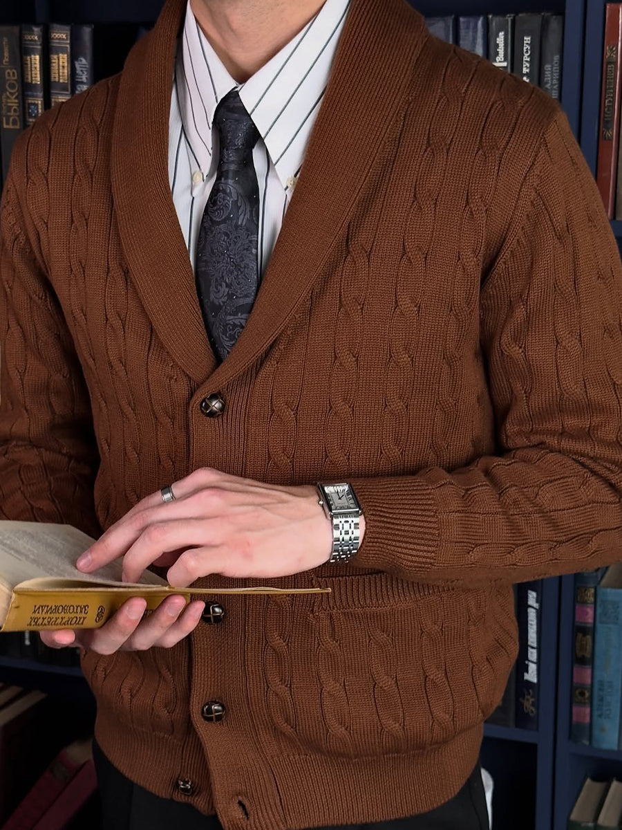 Men's Knitted Casual Thick Sweater Cardigan