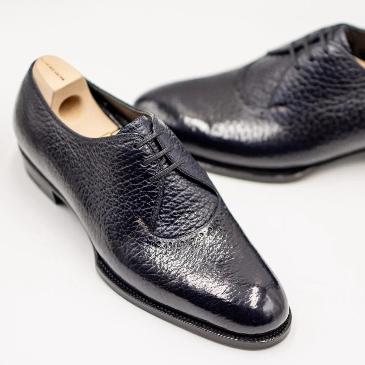 Derby whole cut Shoes Shrunken Leather