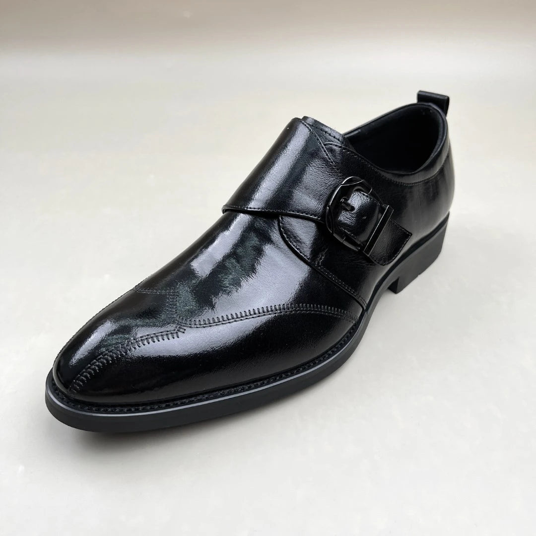 Men's Adjustable Buckle Monk Shoes