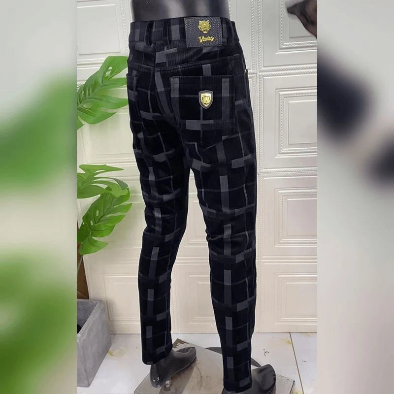 Velvet Micro-elastic Business Trousers