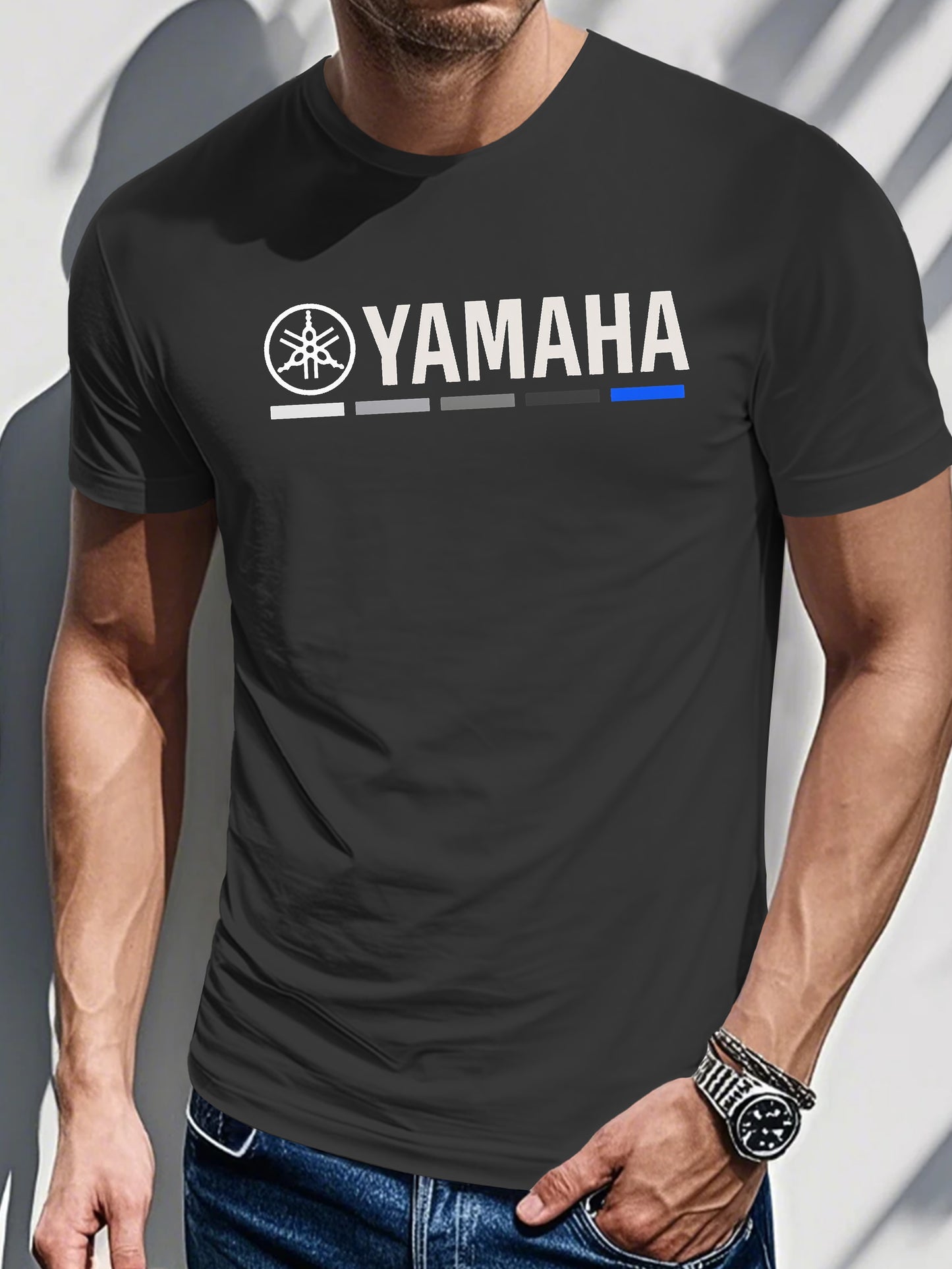 Men's Yamaha Graphic Tee – Casual Biker Style, Soft Cotton T-Shirt