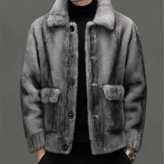 Reversible Leather Fleece Jacket