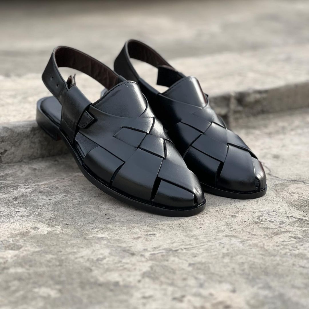 Men's Handmade Fashion Braided Leather Buckle Sandals