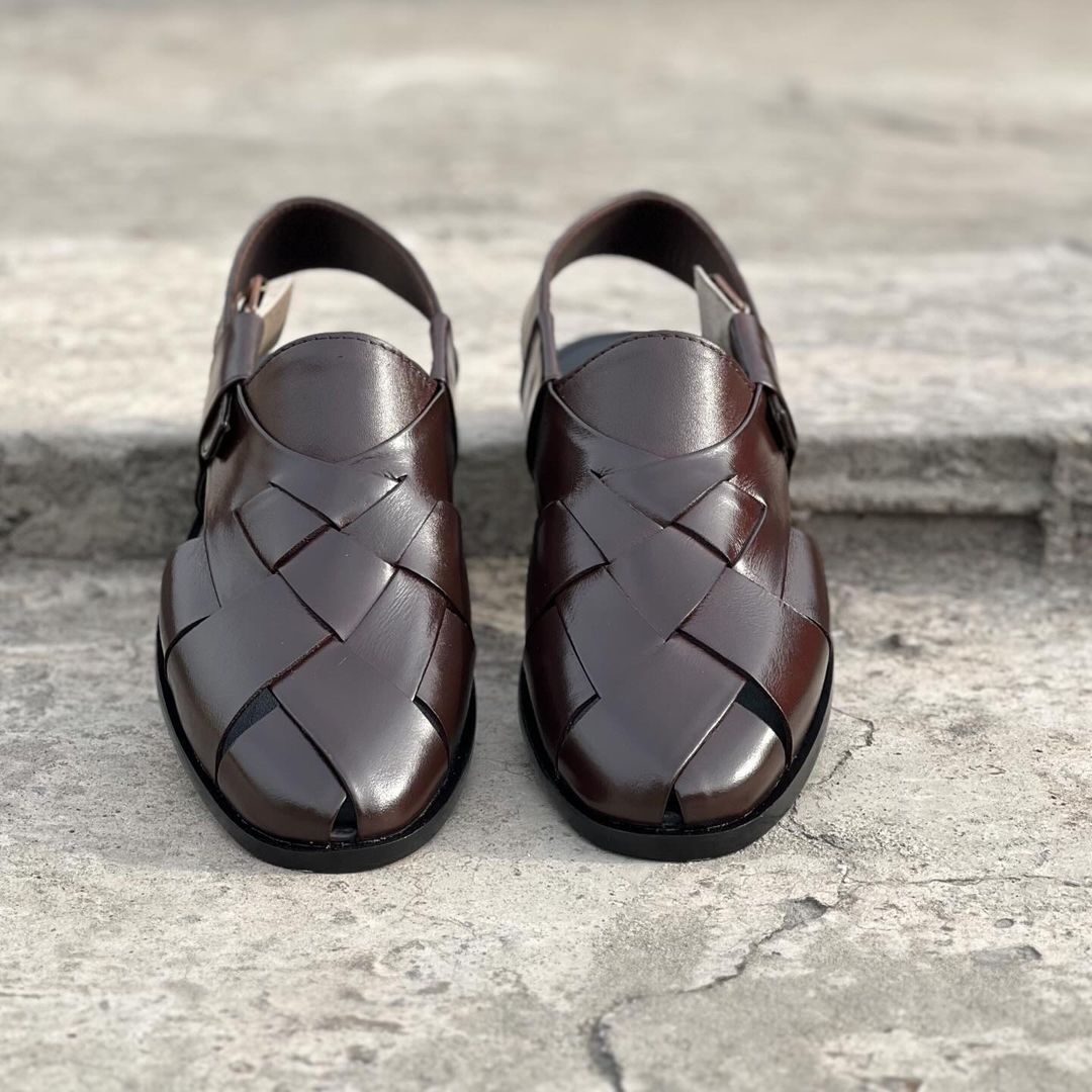 Men's Handmade Fashion Braided Leather Buckle Sandals