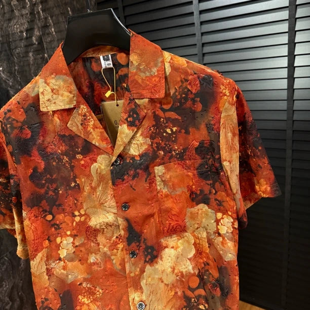 Premium Reflective Floral Texture Shirt