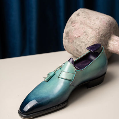 Hand-Painted Pigmented Cowhide Shoes
