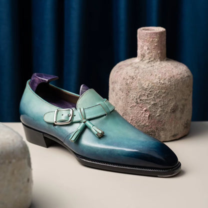 Hand-Painted Pigmented Cowhide Shoes