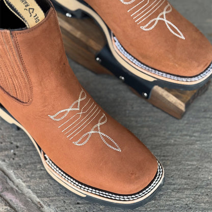 Men's Embroidered Chelsea Boots Martin Boots