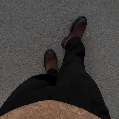 Men's Round-toed Color Block Chelsea Boots