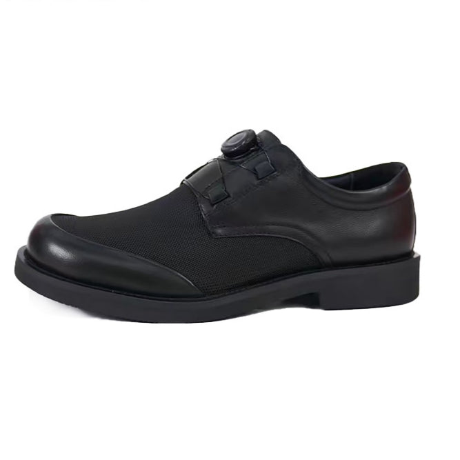Swivel Buckle Mesh Comfortable Breathable Stylish Men's Leather Shoes