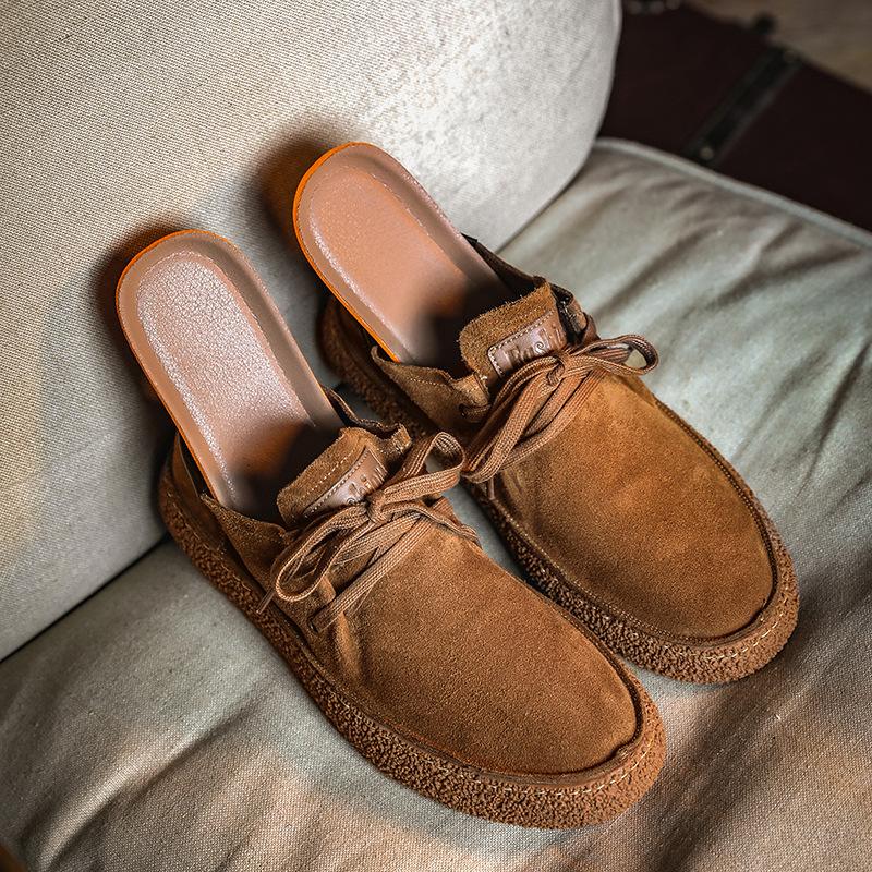 Men's Casual Lace-Up Suede Rubber Soles Shoes