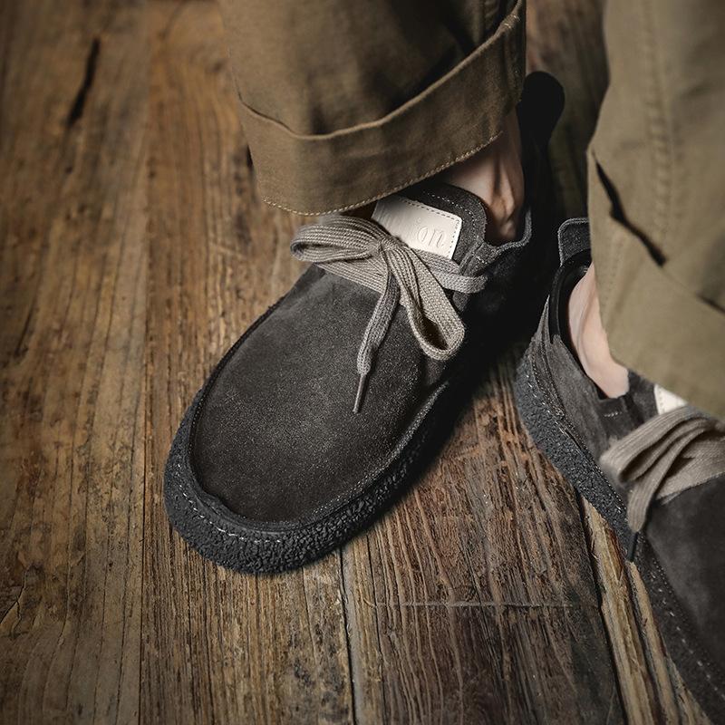 Men's Casual Lace-Up Suede Rubber Soles Shoes