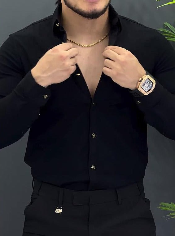 Men's Simple Classic Black Shirt