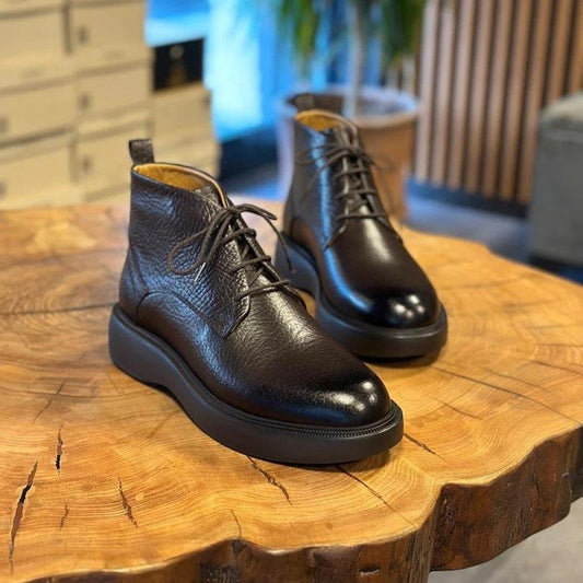 Men's Classic Handmade Black Martin Boots