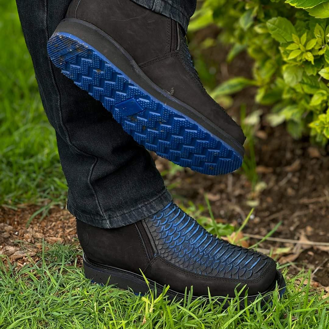 Hand-crafted Blue Cowboy Boots