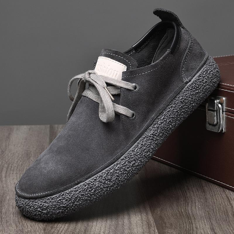 Men's Casual Lace-Up Suede Rubber Soles Shoes