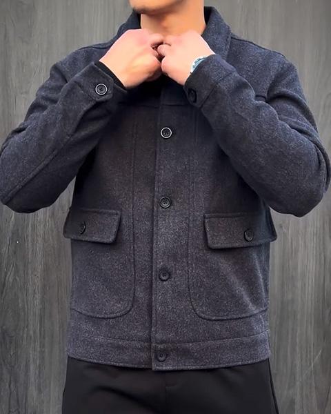 Slim Fit British Style Button Jacket