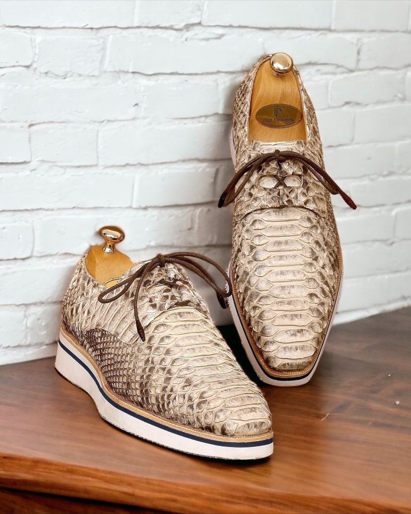 Original Cut Python Skin Men's Casual Shoes