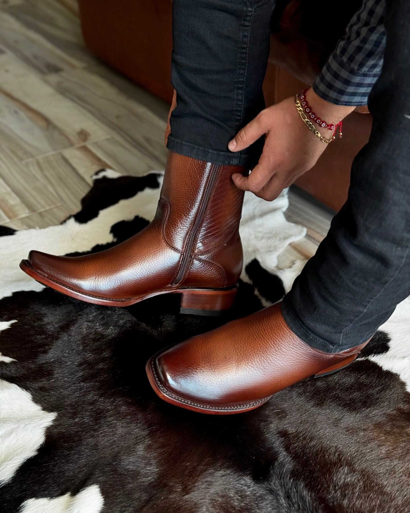 Men's Vintage Twill Cowboy Boots