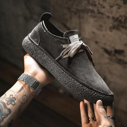 Men's Casual Lace-Up Suede Rubber Soles Shoes