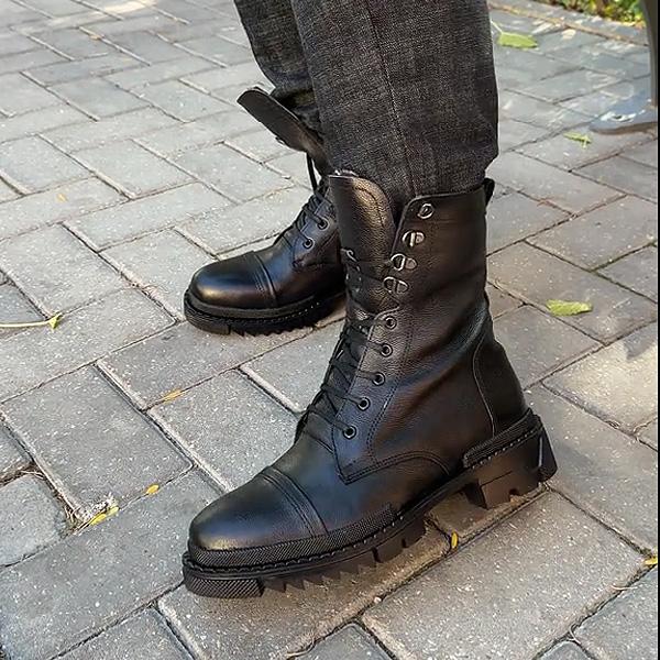 Men's Comfort Cap Toe Lace-up Combat Boot