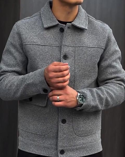 Slim Fit British Style Button Jacket