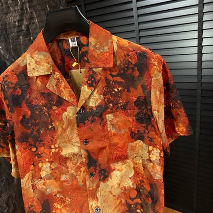 Premium Reflective Floral Texture Shirt