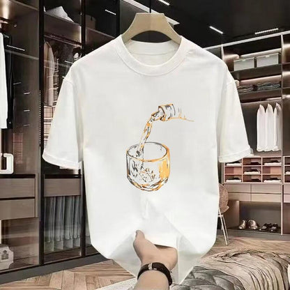 Men's Summer Pure Trendy Printed Loose Top T-Shirt