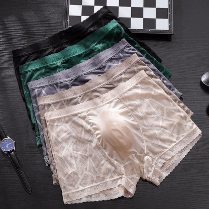 Men's Lace Breathable Cracked Boxers