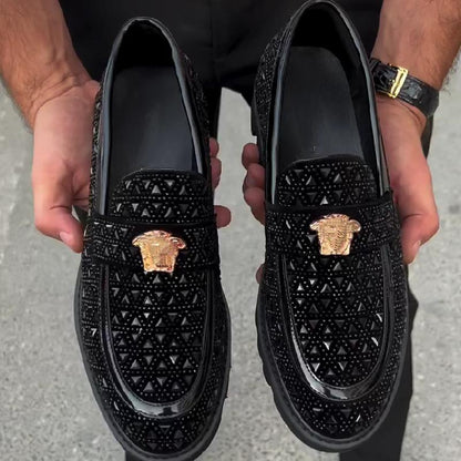 Glittering Platform Men's Loafers