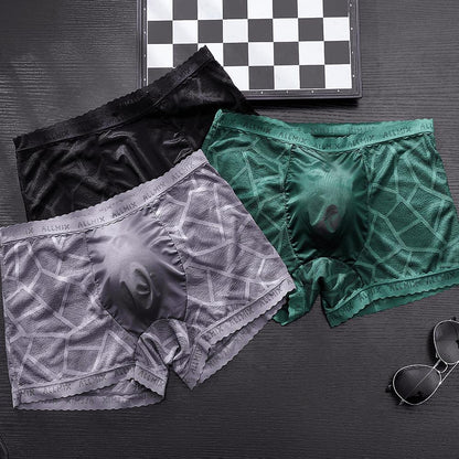 Men's Lace Breathable Cracked Boxers