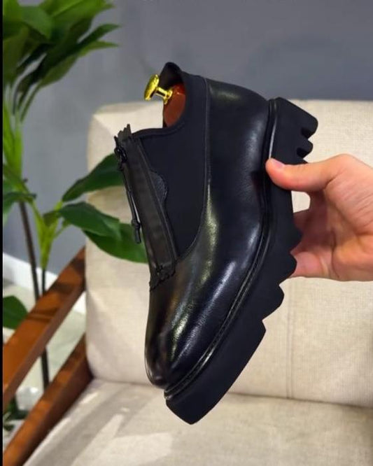 Hidden Zipper Slip-On Boots